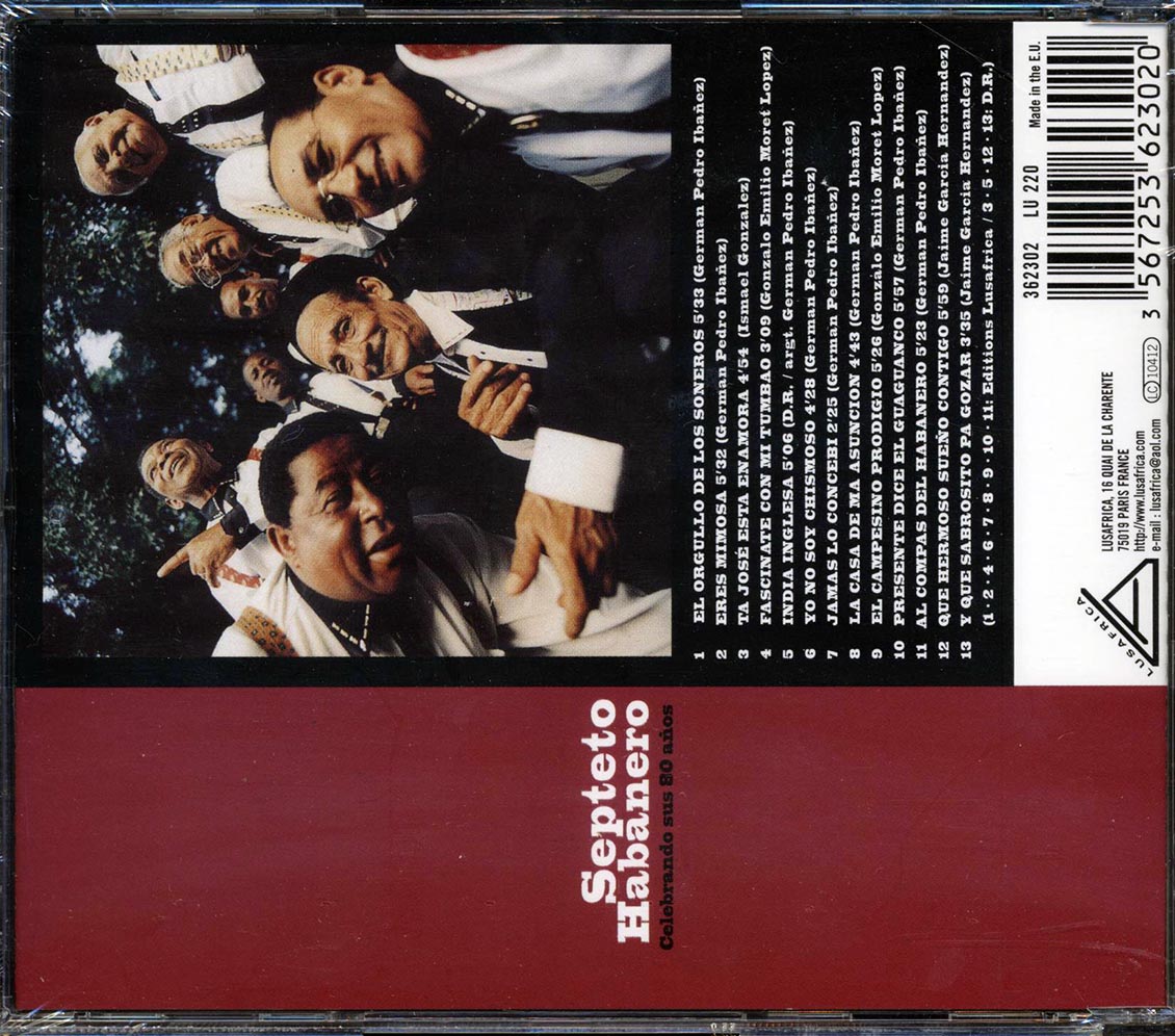Septeto Habanero - Celebrando Sus 80 Anos Music CD