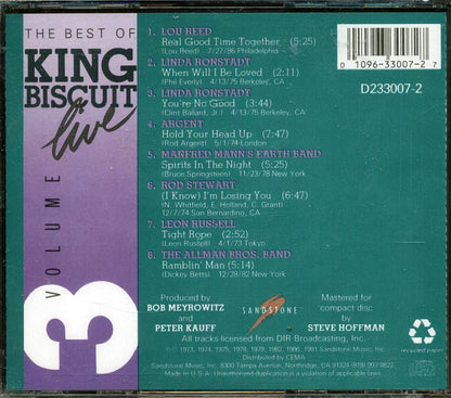 Lou Reed, Linda Ronstadt, Manfred Mann's Earth Band, Allman Brothers Band, Etc. - The Best Of King Biscuit Live Volume 3 Music CD