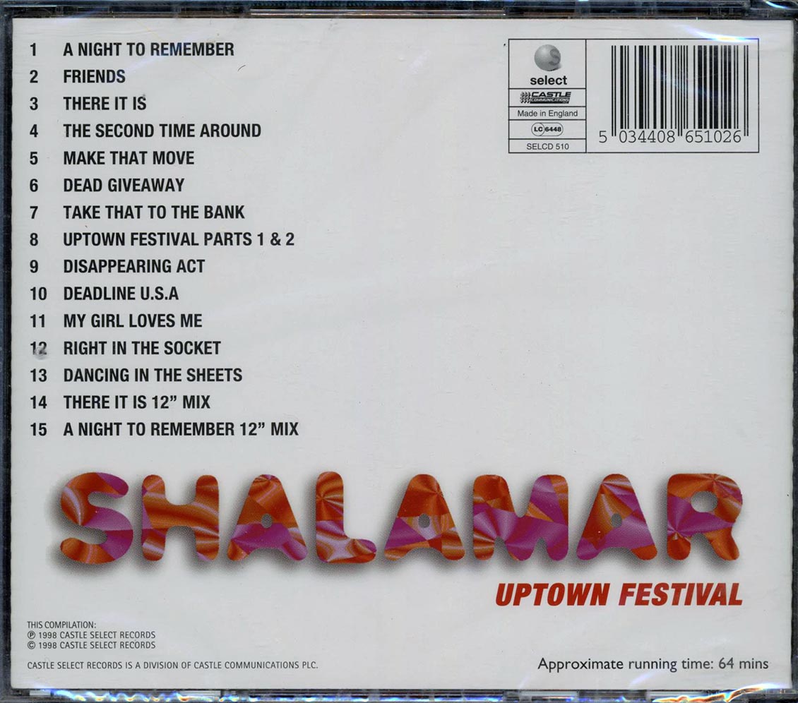 Shalamar - Uptown Festival Music CD