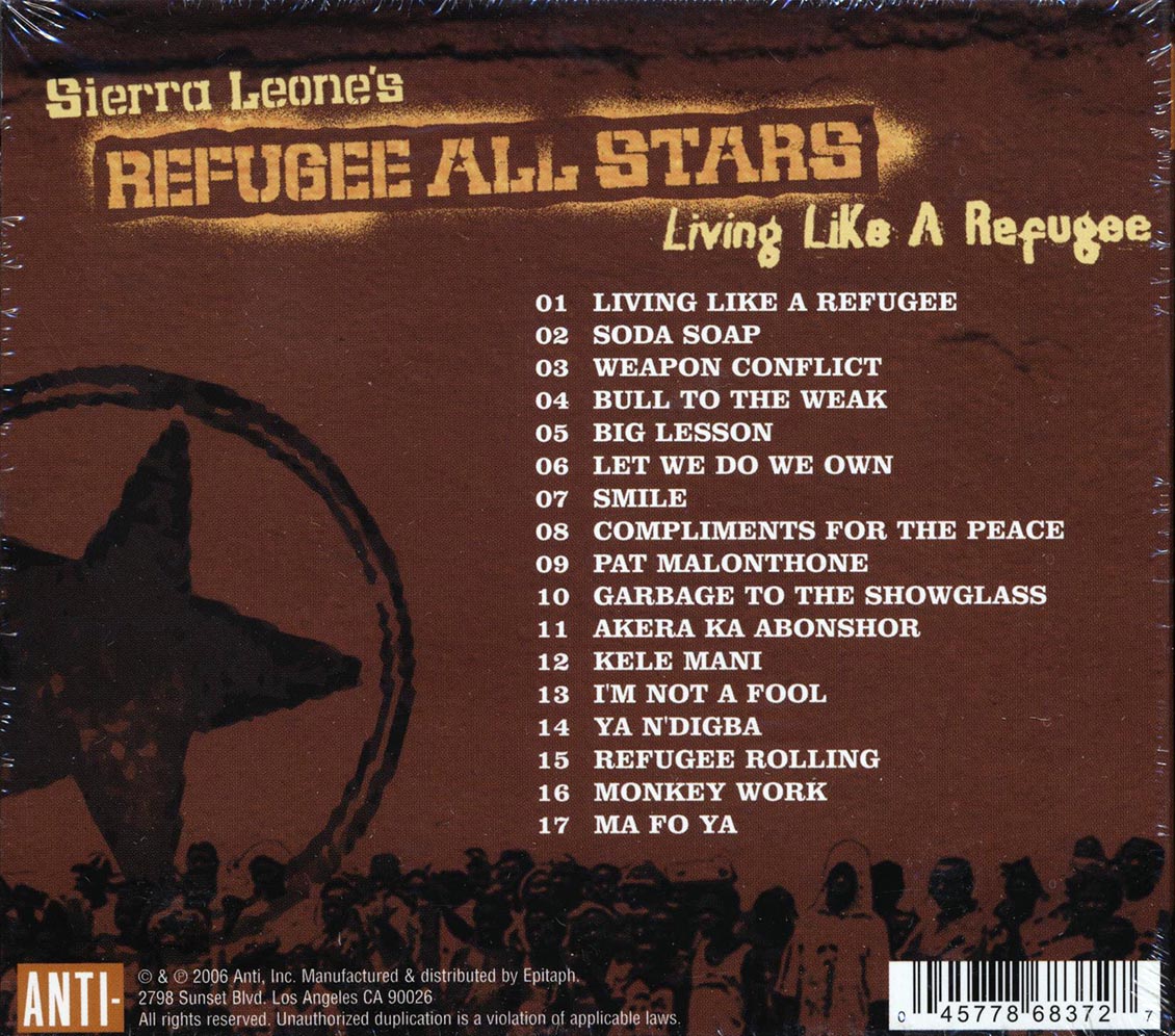 Sierra Leone's Refugee All Stars - Living Like A Refugee Music CD