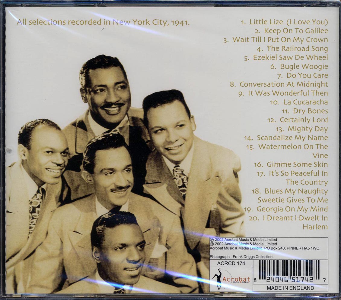The Delta Rhythm Boys - I Dream I Went To Harlem: The Road To Doo Wop (20 tracks) Music CD