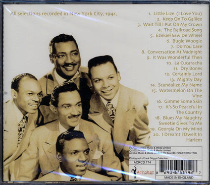 The Delta Rhythm Boys - I Dream I Went To Harlem: The Road To Doo Wop (20 tracks) Music CD