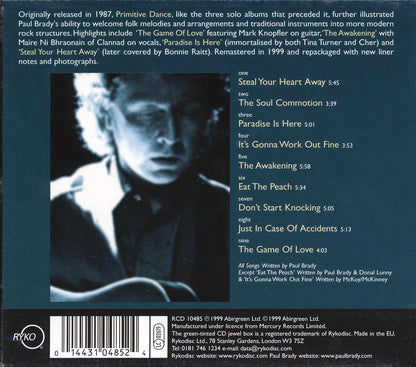 Paul Brady - Primitive Dance Music CD