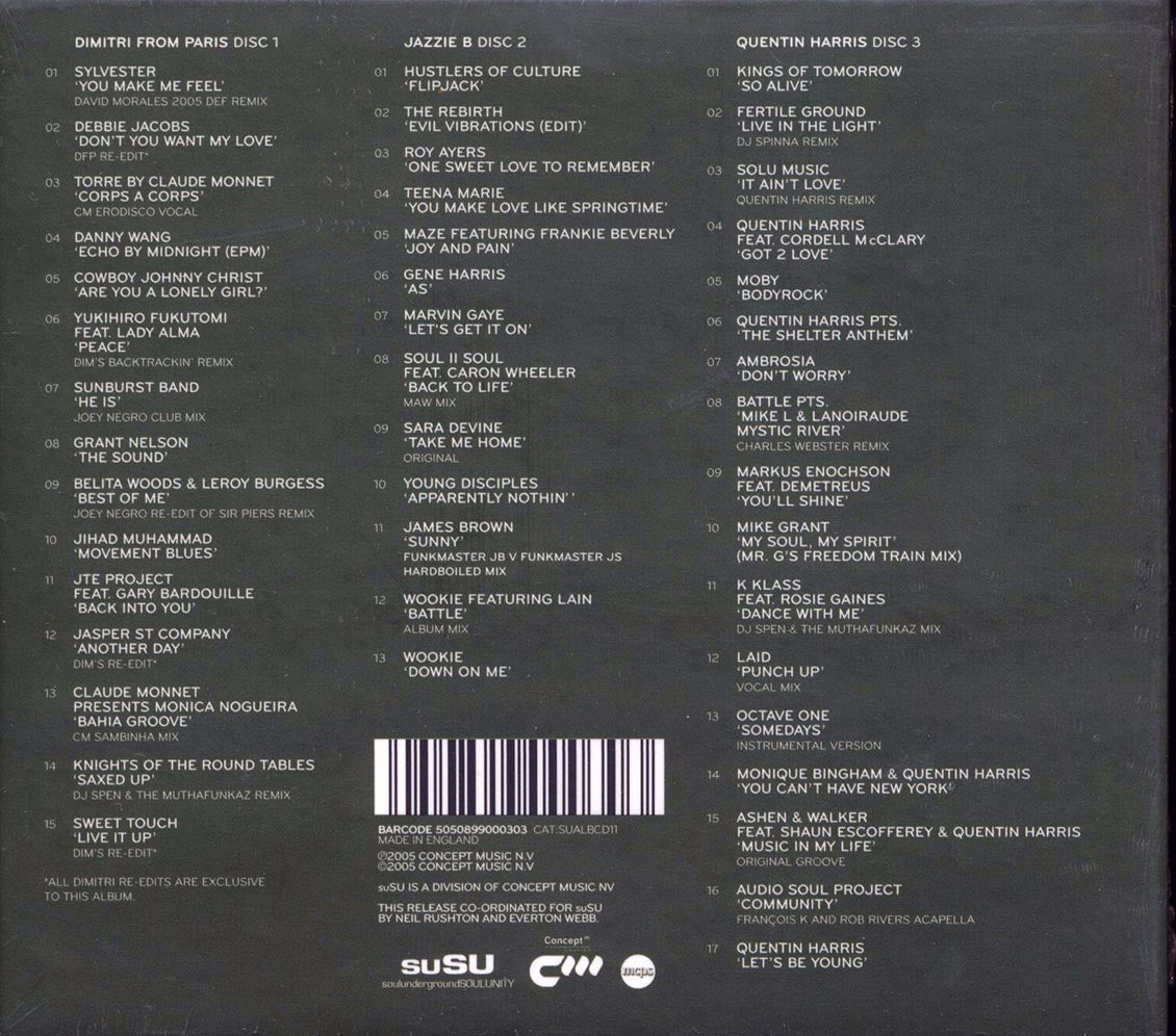Dimitri From Paris, Jazzie B, Quentin Harris - Southport Weekender Volume 3 (45 tracks) (3xCD) (deluxe 4-fold digipak) Music CD