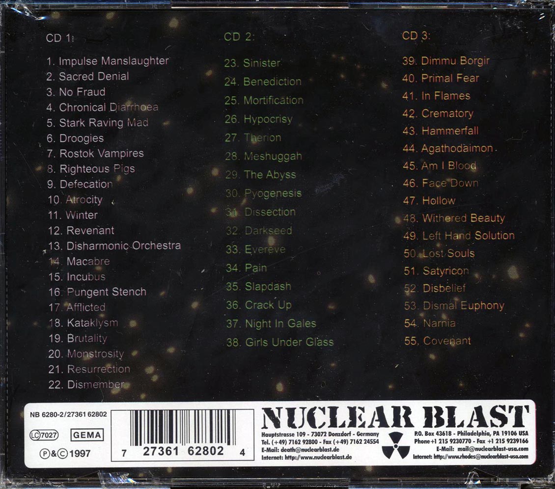 Impuse Manslaughter, Sacred Denial, No Fraud, Etc. - Voyager: The Nuclear Blast 10 Years Anniversary Collection (55 tracks) (3xCD) Music CD