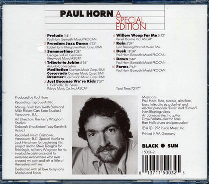 Paul Horn A Special Edition Music CD