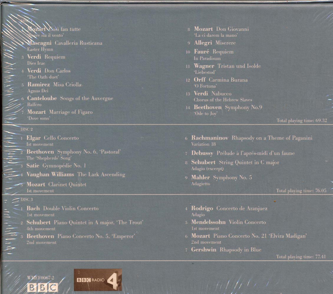 Mozart, Verdi, Wagner, Beethoven, Etc. - The Very Best Of Desert Island Discs (30 tracks) (3xCD) (box set) Music CD