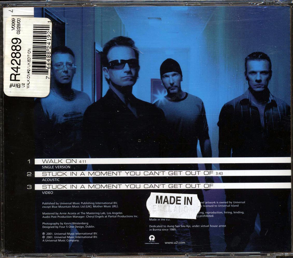 U2 Walk On Music CD