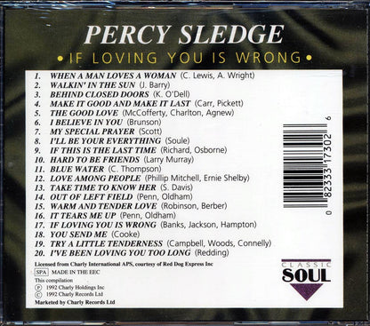 Percy Sledge - If Loving You Is Wrong Music CD