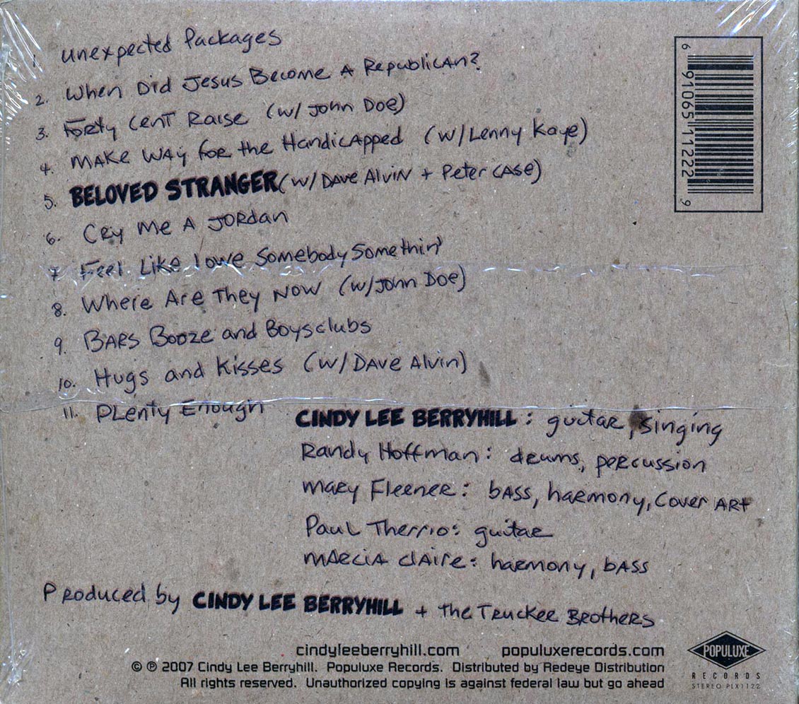 Cindy Lee Berryhill - Beloved Stranger Music CD