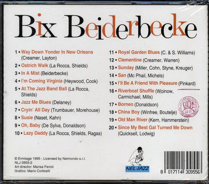 Bix Beiderbecke - Bix Beiderbecke (20 tracks) Music CD