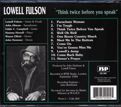 Lowell Fulson - Think Twice Before You Speak Music CD