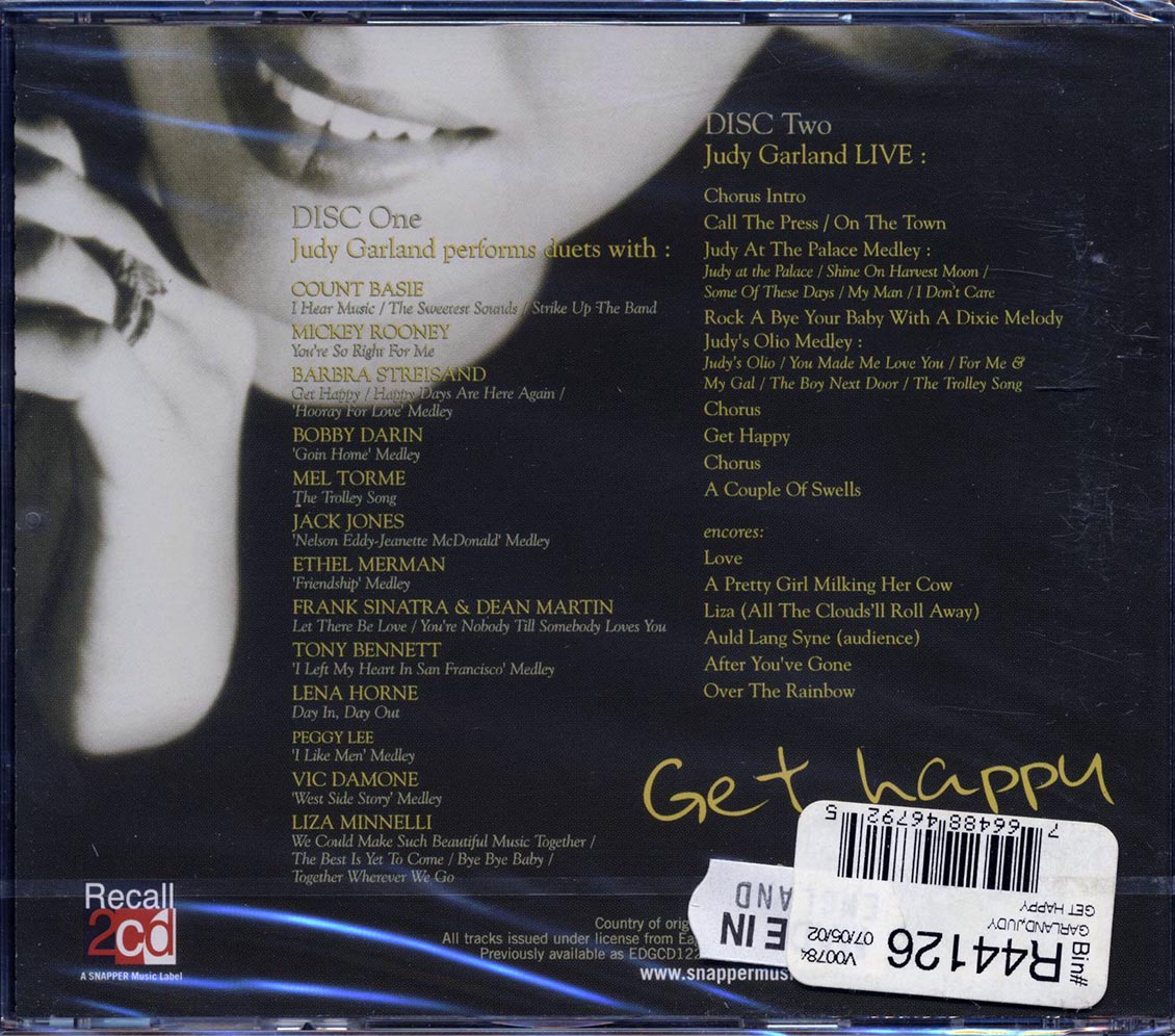Judy Garland - Get Happy Music CD