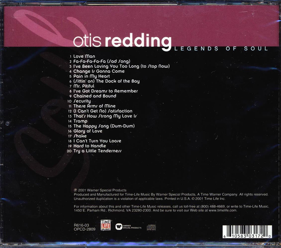 Otis Redding - Legends Of Soul Music CD