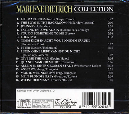 Marlene Dietrich - Collection Music CD