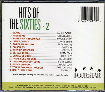 Frankie Avalon, Fontella Bass, Jimmy Dean, Etc. - Hits Of The Sixties Volume 2 Music CD