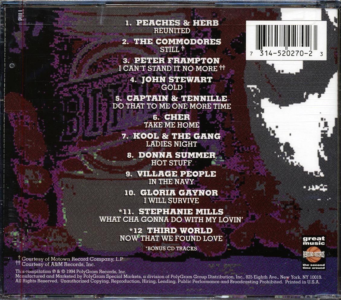 Peaches & Herb, The Commodores, Peter Frampton, John Stewart, Etc. - Class Reunion '79: Greatest Hits Of 1979 Music CD