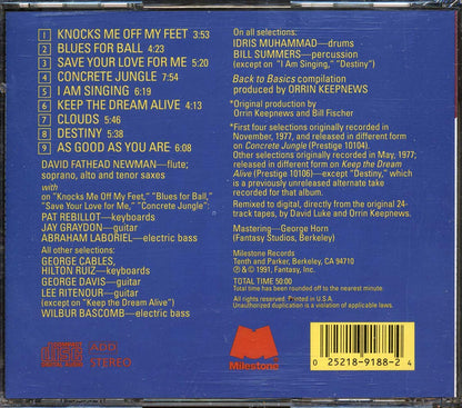 David Fathead Newman - Back To Basics Music CD