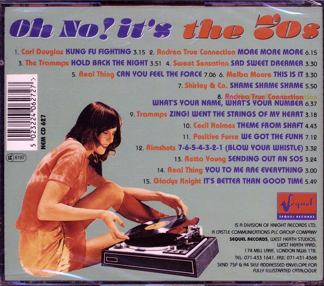 Carl Douglas, The Trammps, Sweet Sensation, Etc. - Oh No It's The 70s Music CD