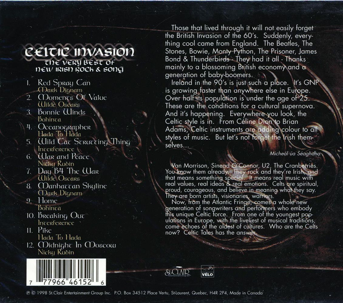 Mark Dignam, Wilde Oscars, Bohinta, Etc. - Celtic Invasion: The Very Best Of Irish Rock & Song Music CD