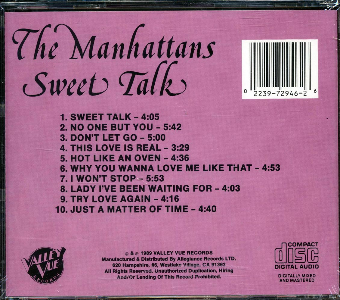 The Manhattans - Sweet Talk Music CD