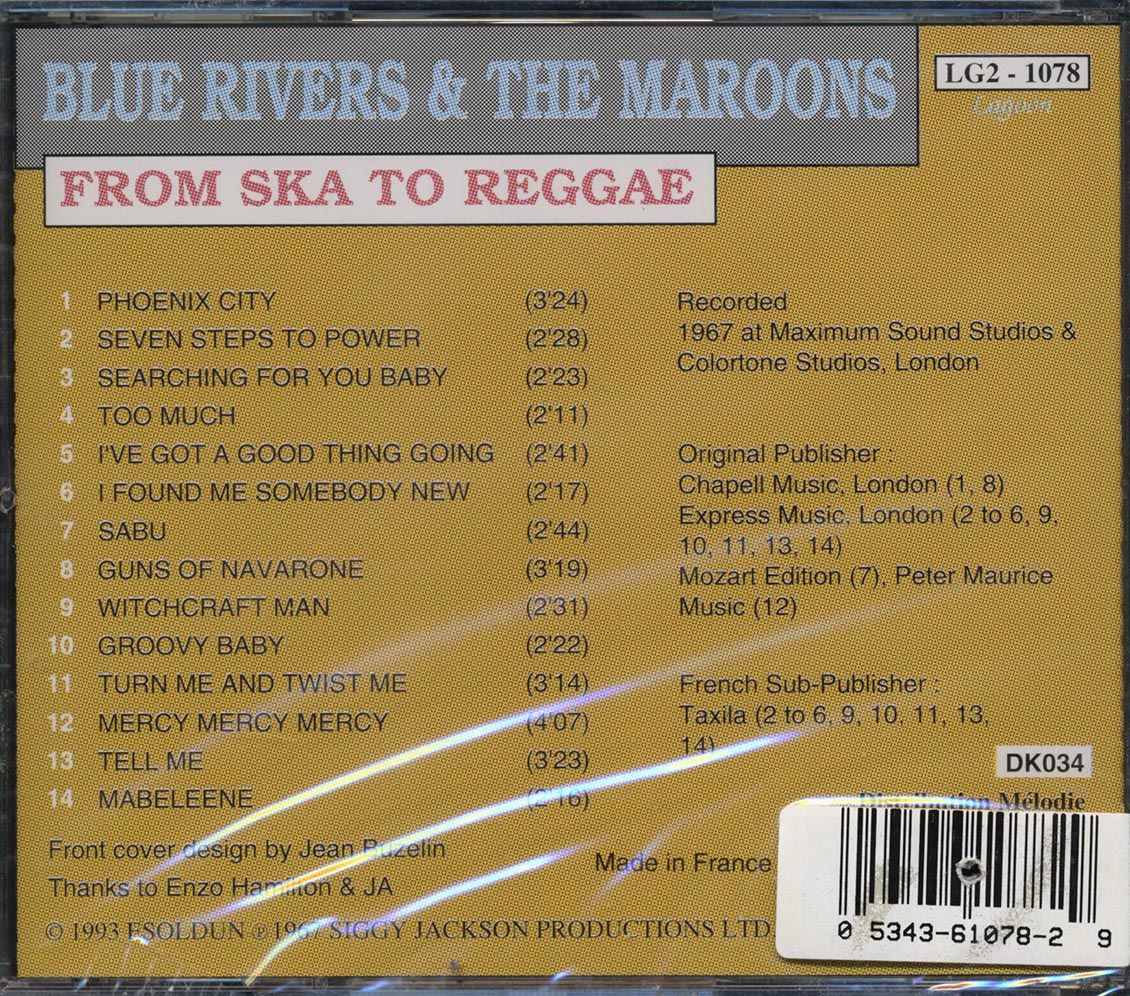Blue Rivers & The Maroons - From Ska To Reggae (marked/ltd stock) Music CD