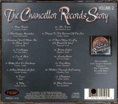Frankie Avalon, Peter De Angelis, Jodie Sands, Fabian, The Four Dates - The Chancellor Record Story Volume 2 (marked/ltd stock) Music CD