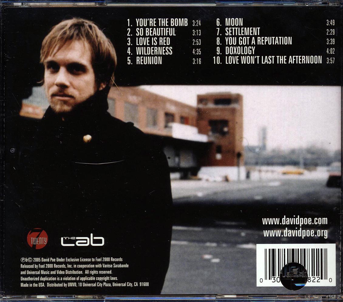 David Poe - Love Is Red (marked/ltd stock) Music CD