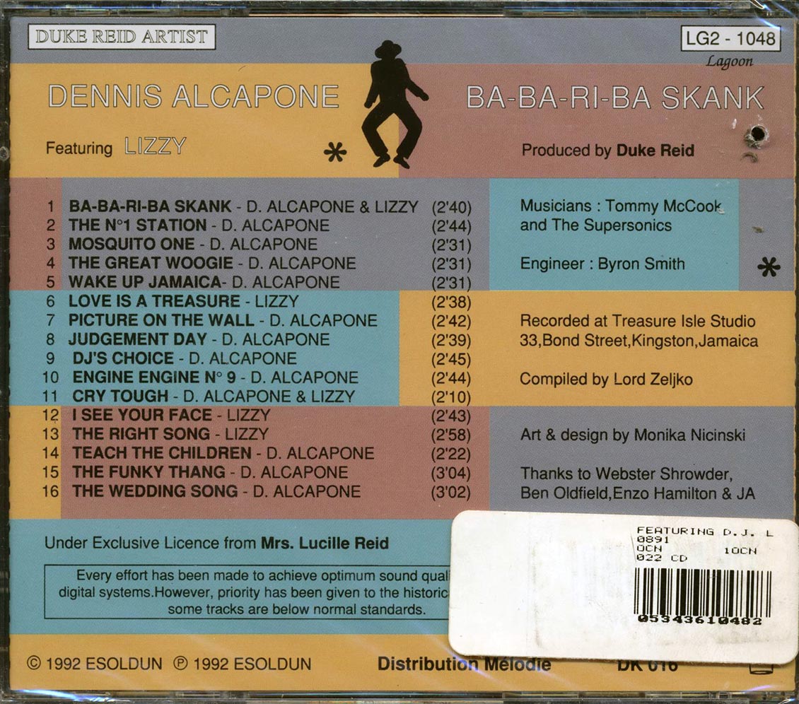 Dennis Alcapone, Lizzy - Ba-Ba-Ri-Ba Skank (marked/ltd stock) Music CD