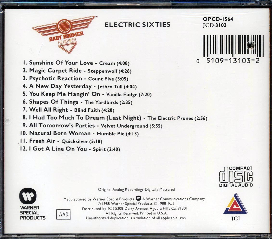 Steppenwolf, Santana, Humble Pie, Traffic, Etc. - Electric Sixties (marked/ltd stock) Music CD