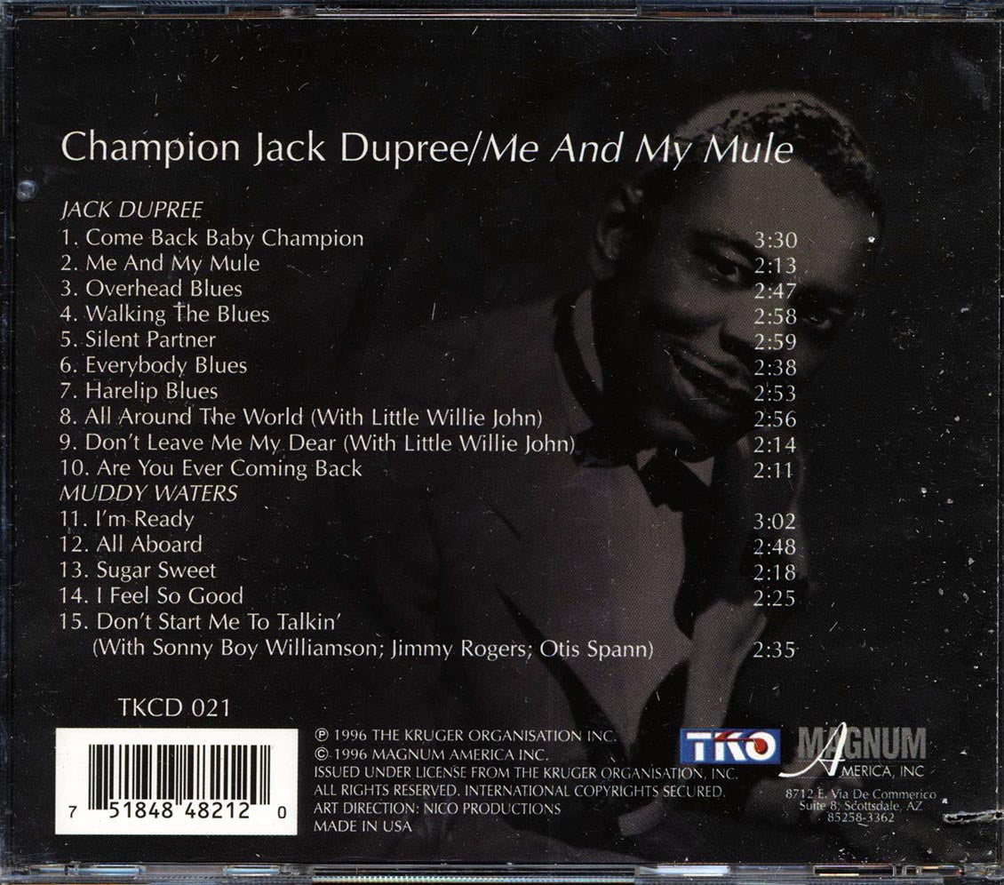 Champion Jack Dupree Muddy Waters Me And My Mule marked/ltd stock Music CD
