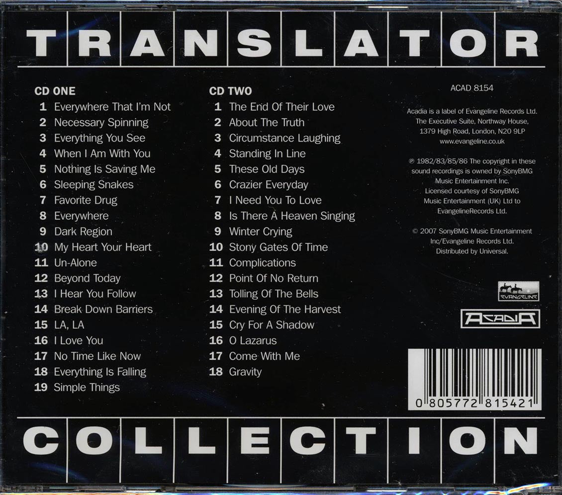Translator - Collection (37 tracks) (2xCD) Music CD