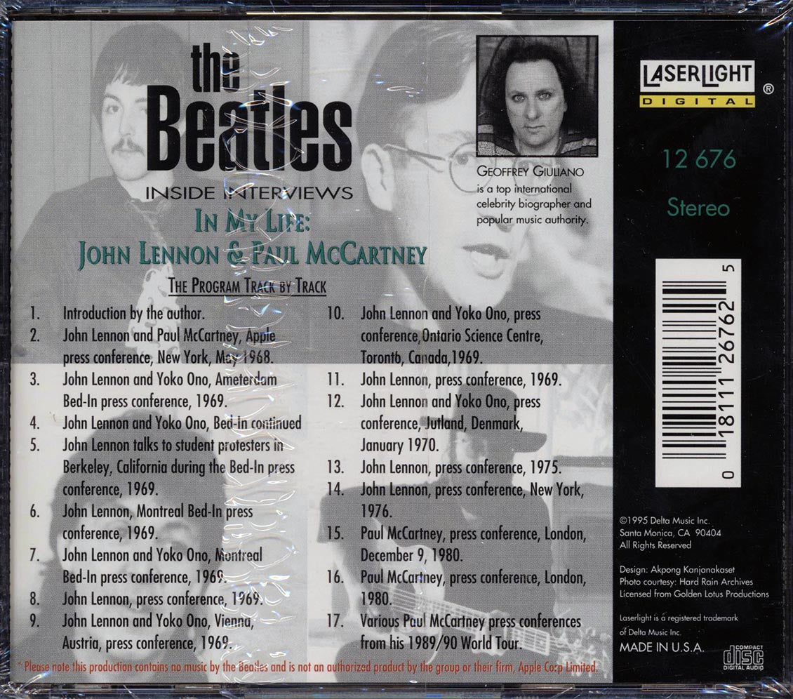 The Beatles Inside Interviews Music CD