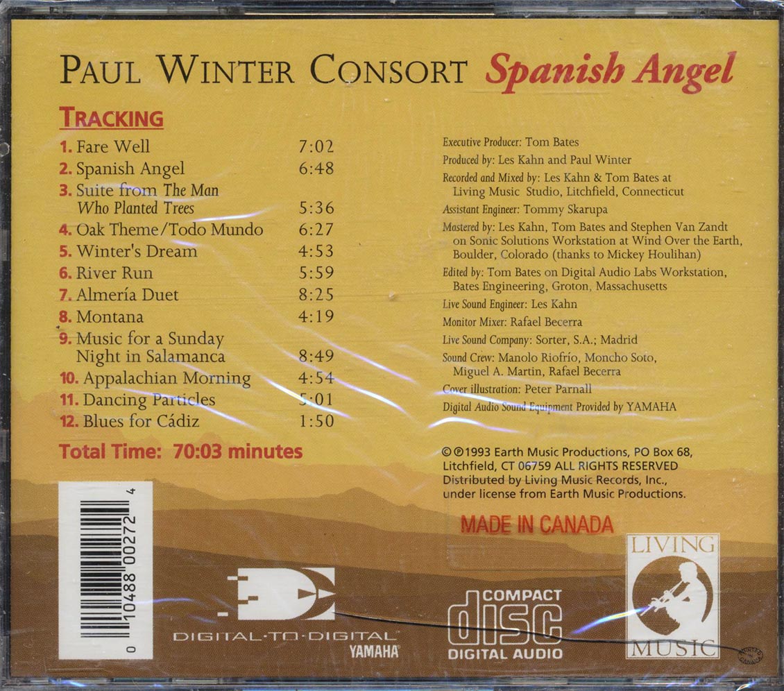 Paul Winter Consort - Spanish Angel Music CD