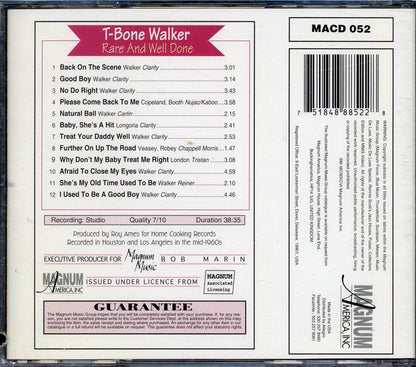 T-Bone Walker - Rare And Well Done Music CD