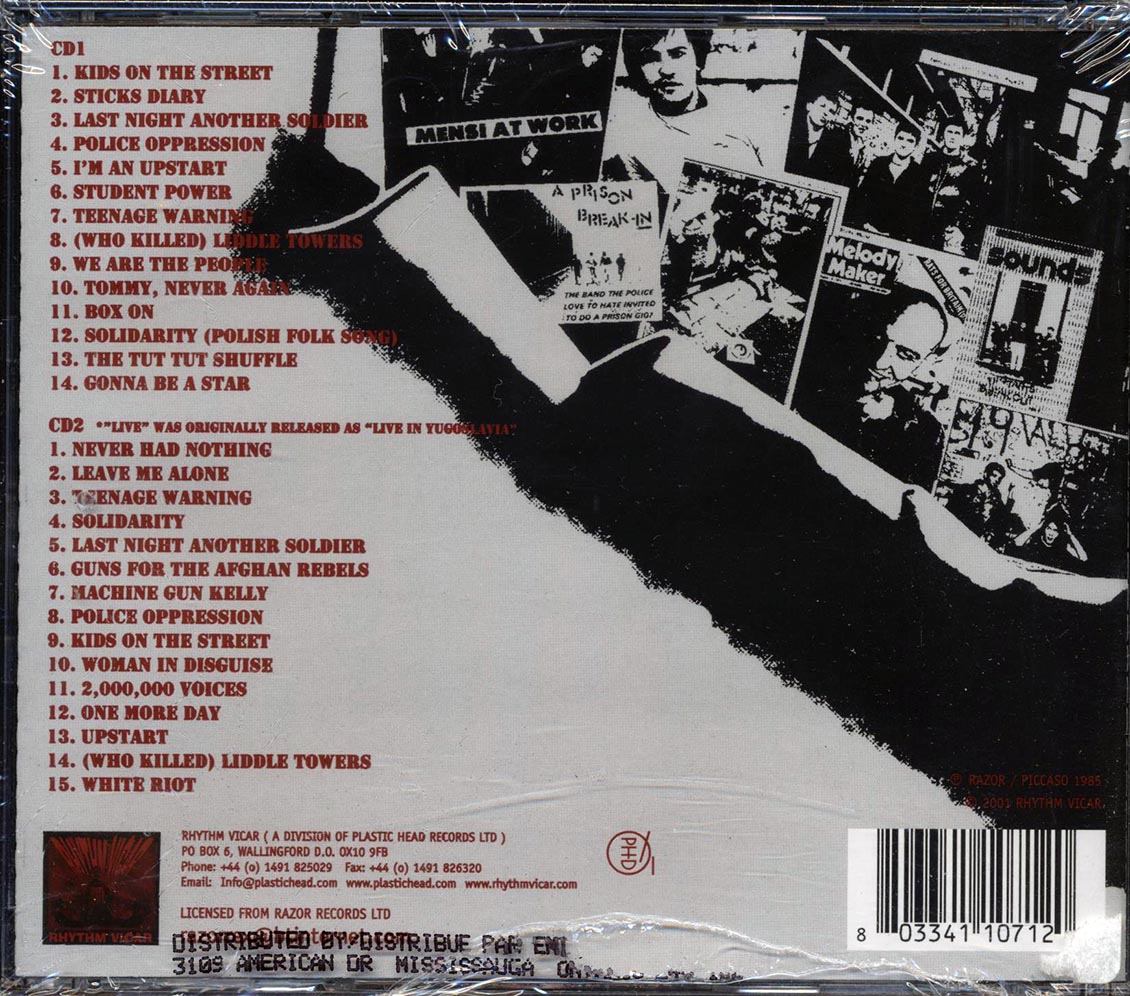 Angelic Upstarts - Bootlegs, Live And Rarities Music CD
