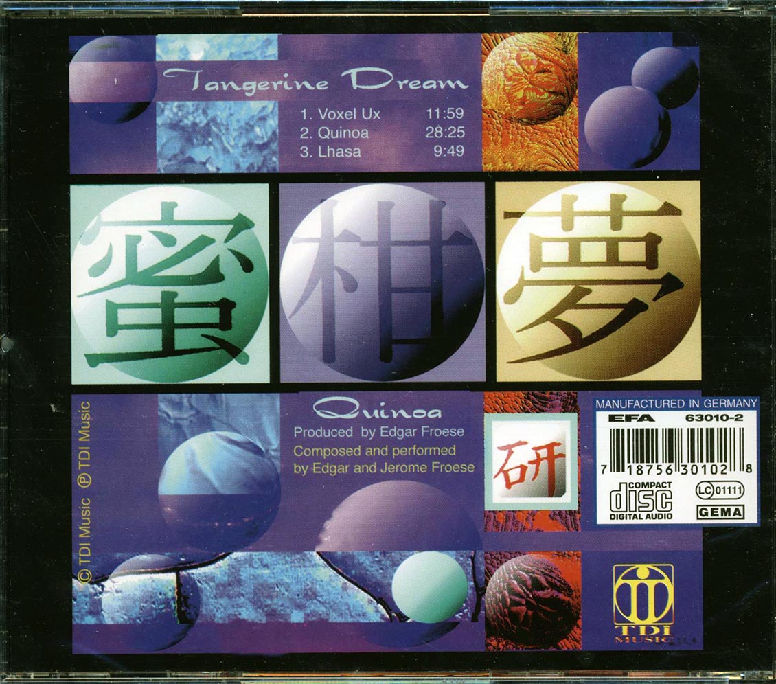 Tangerine Dream Quinoa Music CD