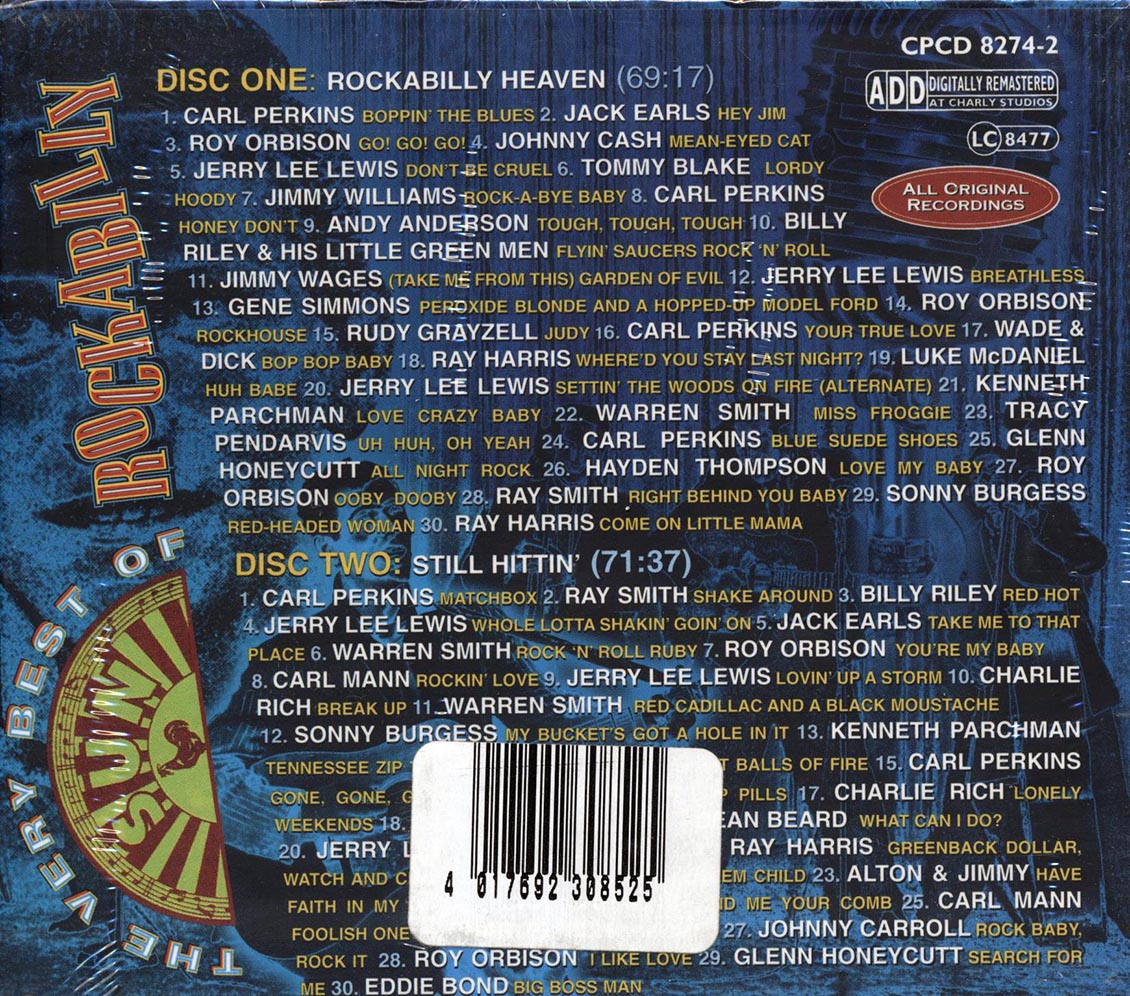 Carl Perkins, Roy Orbison, Jerry Lee Lewis, Jack Earls, Etc. - The Very Best Of Sun Rockabilly (60 tracks) (2xCD) (box set) Music CD