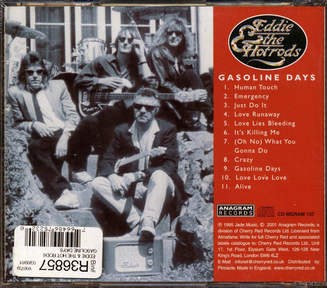 Eddie & The Hotrods - Gasoline Days Music CD