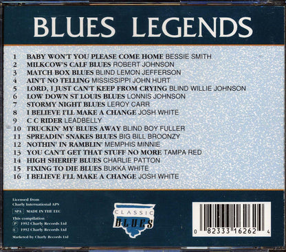 Robert Johnson, Blind Lemon Jefferson, Leadbelly, Etc. - Blues Legends: Low Down St. Louis Blues Music CD