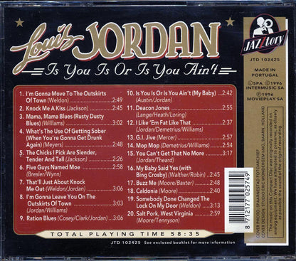 Louis Jordan - Is You Is Or Is You Ain't (20 tracks) Music CD