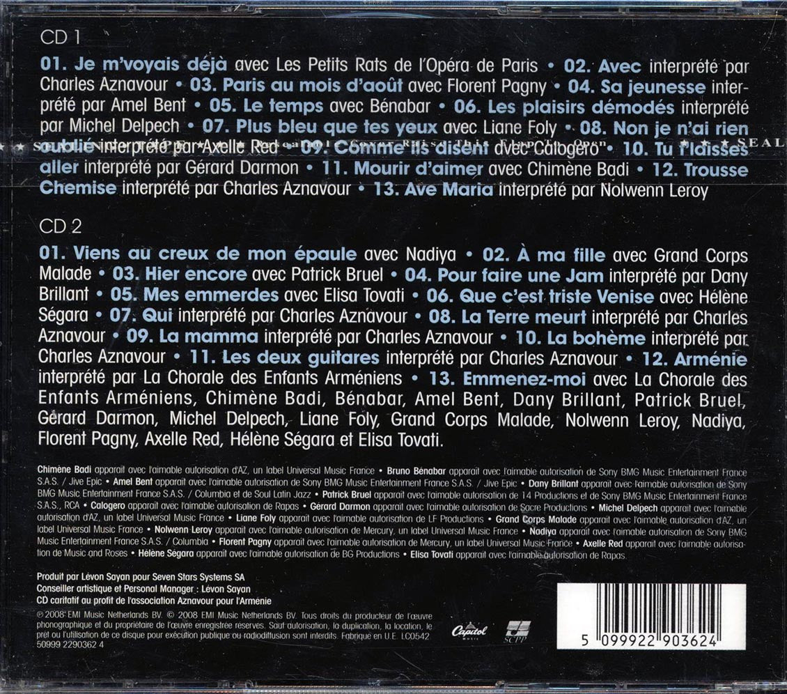 Charles Aznavour - Charles Aznavour Et Ses Amis A L'opera Garnier (26 tracks) (2xCD) Music CD
