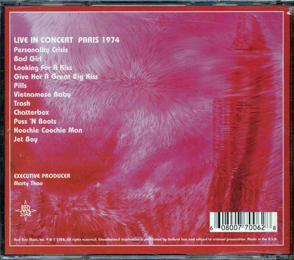 New York Dolls - Live In Concert: Paris 1974 Music CD