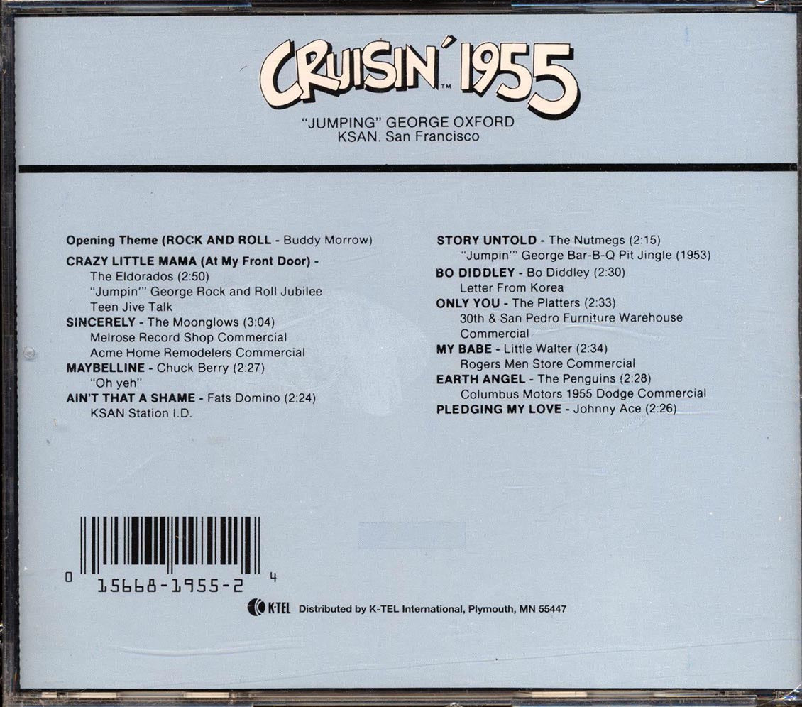 The Eldorados, The Moonglows, Chuck Berry, Etc. - Cruisin' 1955 Music CD
