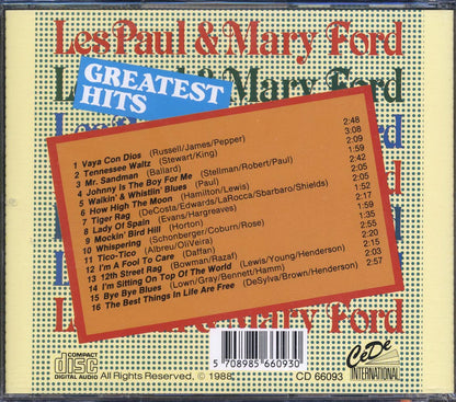 Les Paul, Mary Ford - Greatest Hits Music CD