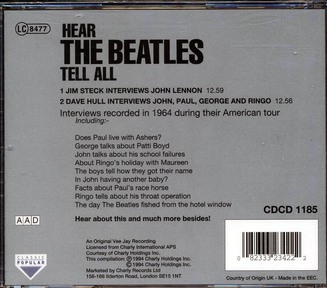 The Beatles Hear The Beatles Tell All Music CD