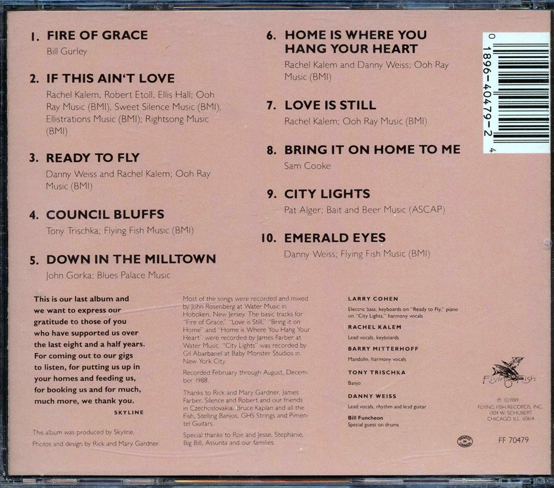 Skyline - Fire Of Grace Music CD