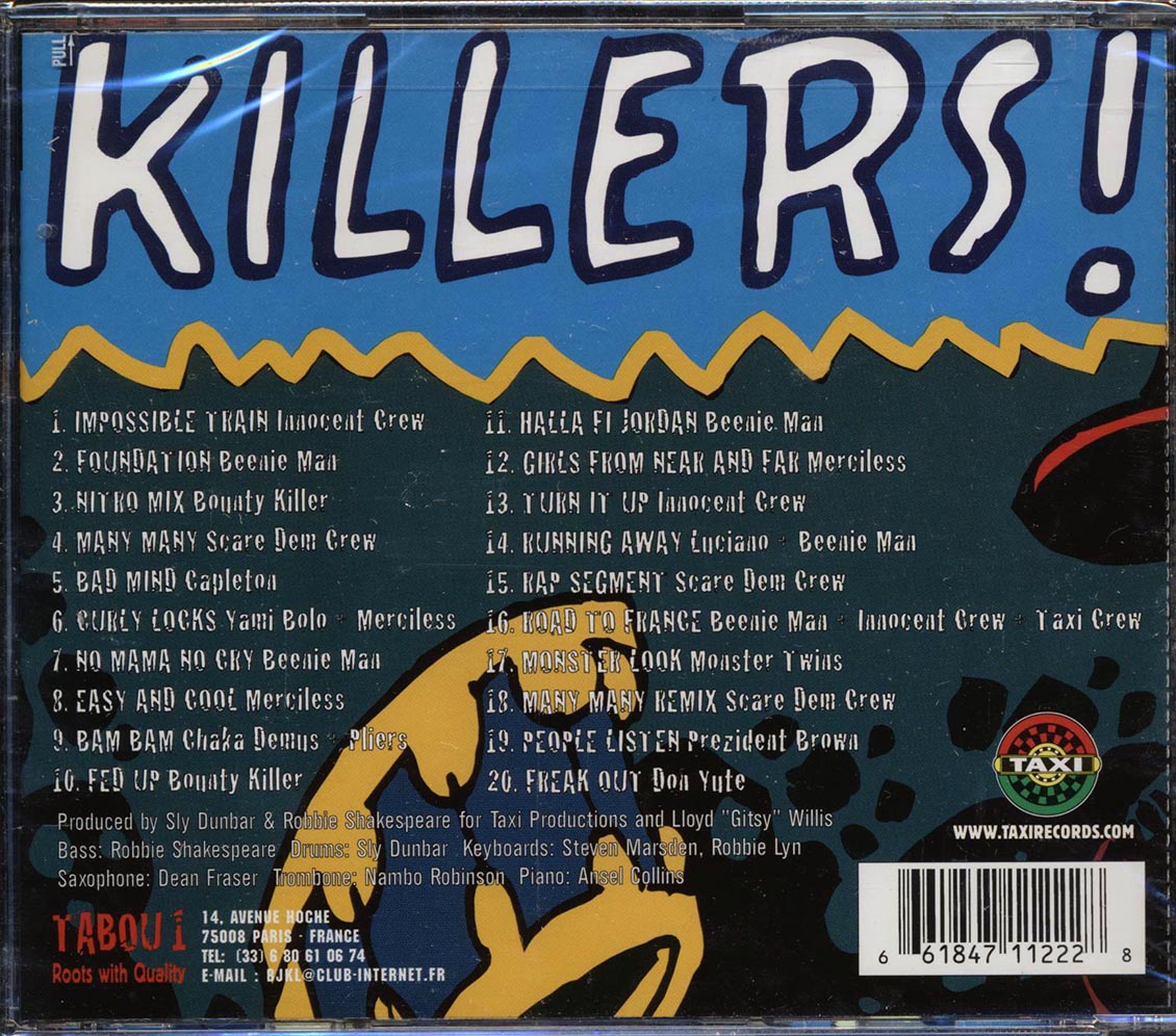 Prezident Brown, Yami Bolo, Capleton, Luciano, Etc. - Sly & Robbie Dance Hall Killers (20 tracks) Music CD