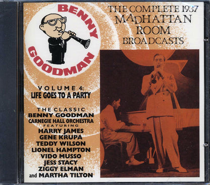 Benny Goodman - The Complete 1937 Madhattan Room Broadcasts Volume 4: Life Goes To A Party (20 tracks) Music CD
