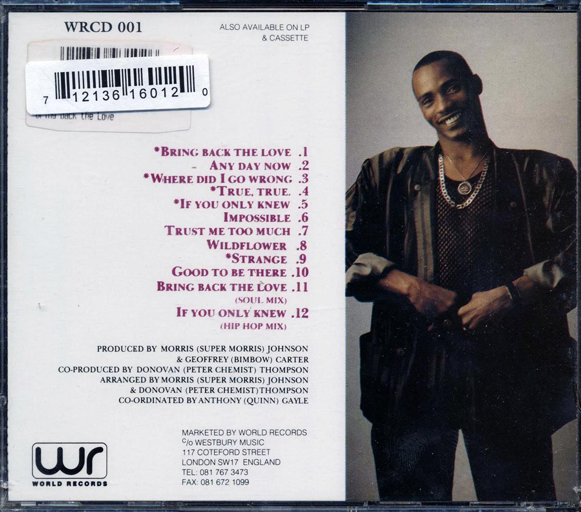 Sanchez - Bring Back The Love Music CD